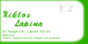miklos lapina business card